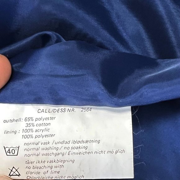 Lope (Sweden) Vintage Coated Plain Weave Fleece Lined Padded Trench Coat : L - Picture 7 of 9